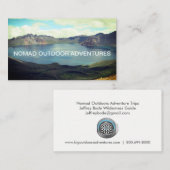 Wilderness Adventure Trip Guide Business Cards Visitenkarte (Vorne/Hinten)