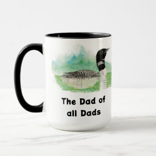 Wilderness Art Common Loon Bird Vater Alle Vater Tasse