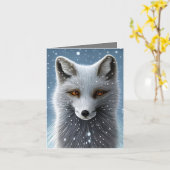 Wilderness Artic Fox Karte (Gelbe Blume)