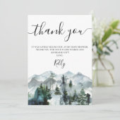 Wilderness Baby Dusche Danke Karte (Stehend Vorderseite)