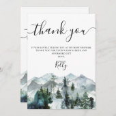 Wilderness Baby Dusche Danke Karte (Vorne/Hinten)