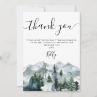 Wilderness Baby Dusche Danke Karte