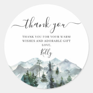 Wilderness Baby Dusche Vielen Dank Sticker