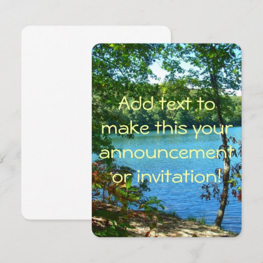 Wilderness bewaldeter See Einladung (Vorne/Hinten)