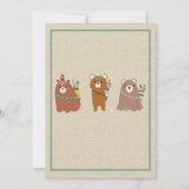 Wilderness, Boho Bears Geburtstagsparty Einladunge Einladung (Rückseite)