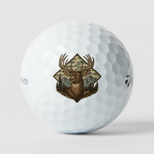 Wilderness-Buck-Tarnmuster-Golfball Golfball (Vorderseite)