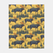 Wilderness Bull Moose Foraging The Forest Fleecedecke (Vorderseite)
