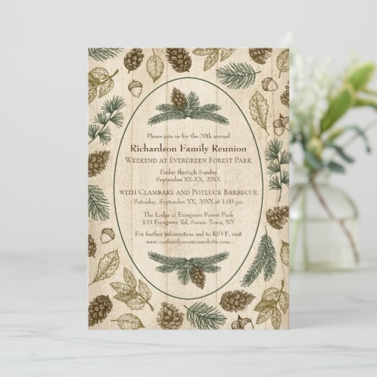 Wilderness Camping Family Wiedersehen Jamboree GRI Einladung (Stehend Vorderseite)