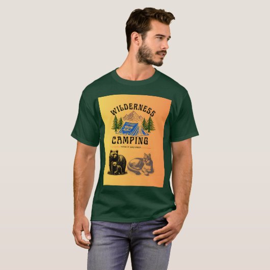 Wilderness Camping Pitch It and Pray family T-Shirt (Vorne ganz)