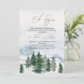 Wilderness Das Abenteuer beginnt mit der Babydusch Einladung (Stehend Vorderseite)