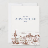 Wilderness Desert Lass Adventure Begin Baby Shower Einladung (Rückseite)