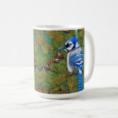 Wilderness Evergreen Blue Jay Kaffeetasse (VorderseiteRechts)