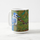 Wilderness Evergreen Blue Jay Kaffeetasse (Vorderseite Links)