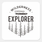 Wilderness Explorer Quadratischer Aufkleber (Vorderseite)