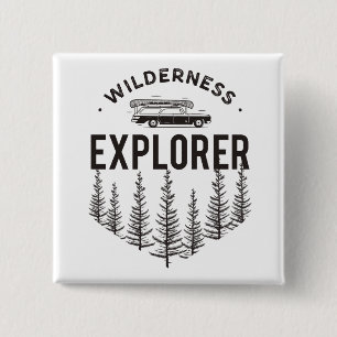 Wilderness Explorer Station Wagon Kanu Bäume Button