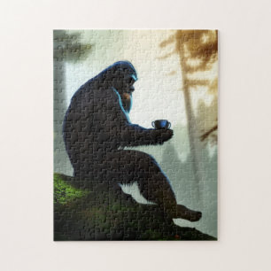 Wilderness Forest Bigfoot Morgen Ruhig Kaffee Puzzle