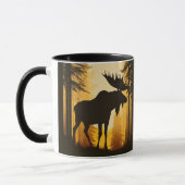 Wilderness Forest Bull Elch Rustikal Tasse (Links)