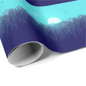 Wilderness Forest Sunrise Vintag Illustration Geschenkpapier (Rolleneckpunkt)