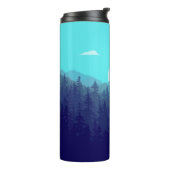 Wilderness Forest Sunrise Vintag Illustration Thermosbecher (Nach links gedreht)