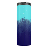 Wilderness Forest Sunrise Vintag Illustration Thermosbecher (Rückseite)