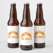 Wilderness Go Wild Mountain Naturgeschenk Idee Bierflaschenetikett (Flaschen)