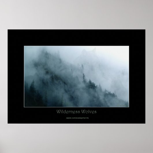 Wilderness & Hidden Wolves Wildlife Art Poster (Vorne)