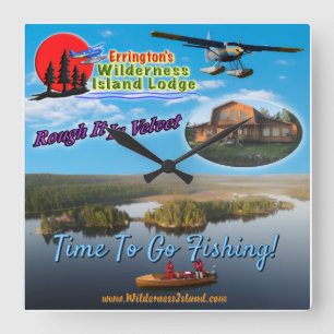 Wilderness-Insel-Wanduhr Quadratische Wanduhr