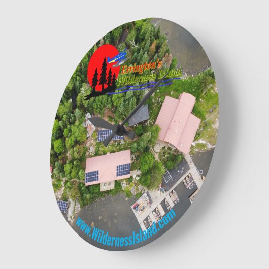 Wilderness Island Clock Große Wanduhr (Winkel)