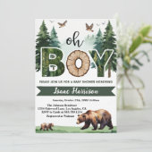 Wilderness Journey Baby Shower Einladung (Stehend Vorderseite)