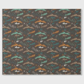 Wilderness Lachs Angelboot Wilderness See Geschenkpapier (Flach)