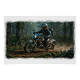 Wilderness Motocross - Dirtbike Racer Poster