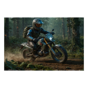 Wilderness Motocross - Dirtbike Racer Poster