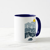 Wilderness Mountain Forest Zeltcamper Tasse (VorderseiteRechts)