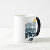 Wilderness Mountain Forest Zeltcamper Verwandlungstasse (VorderseiteRechts)