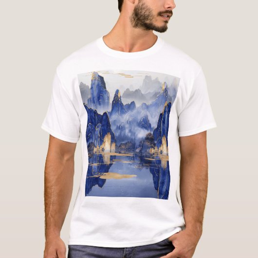 Wilderness Mountain View Foto T - Shirt (Vorderseite)