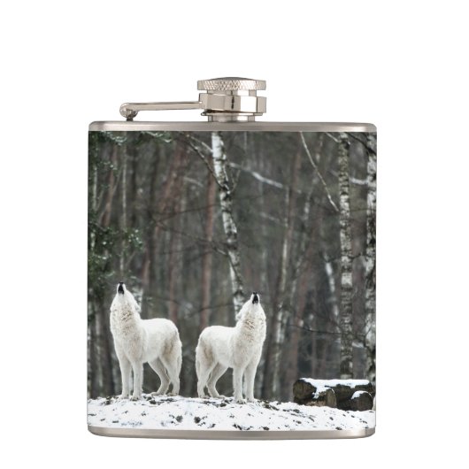 Wilderness Polar Wolf Flachmann (Vorderseite)