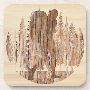 Wilderness ruft in Holz zu Tode Getränkeuntersetzer