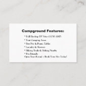 Wilderness RV Kontaktkarte mit Camper Van Visitenkarte (Rückseite)