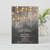 Wilderness See Pine Tree Wald Holz & Lights Einladung (Stehend Vorderseite)