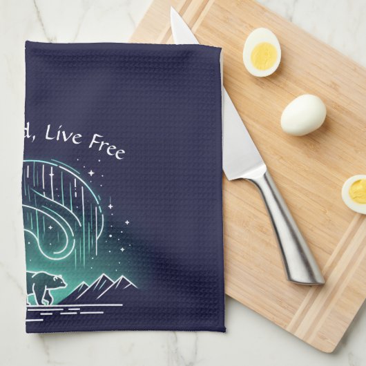 Wilderness Spirit Bear Geschirrtuch (Viertel Falte)