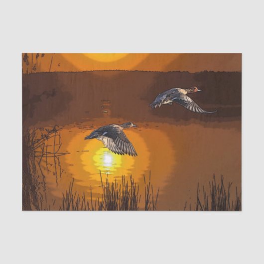Wilderness Sunset Duck Seidenpapier (Vorderseite)