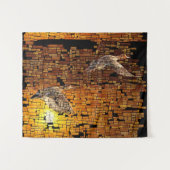 Wilderness Sunset Enten auf Stone Hintergrund Wandteppich (Vorderseite (Horizontal))