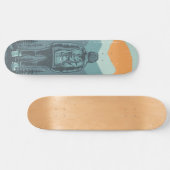 Wilderness Sunset Rucksack Hiker Frau Skateboard (Horizontal)