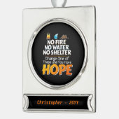 Wilderness Survival Rules - Always Have Hope Banner-Ornament Silber (Links)