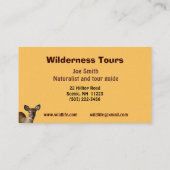 Wilderness Tours Visitenkarte (Rückseite)
