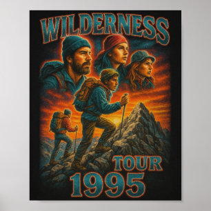 Wilderness Trekking Expedition 1995 Vintager Stil Poster