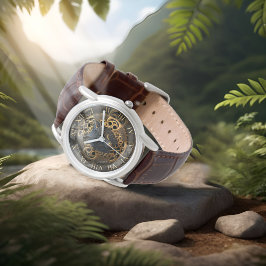 Wilderness Wall Art Howling Wolf mit 3D-Deko Armbanduhr