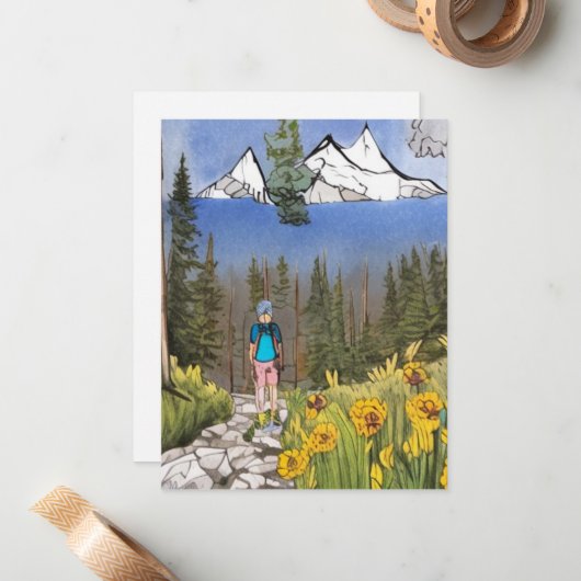 Wilderness Wandern Mitteilungskarte (Vorderseite/Rückseite Beispiel)