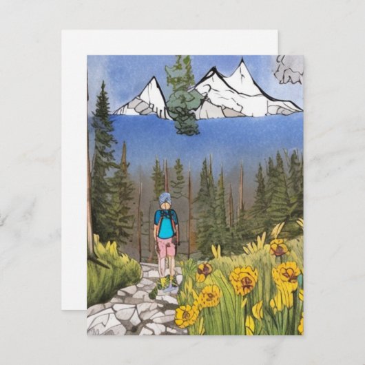 Wilderness Wandern Mitteilungskarte (Vorne/Hinten)