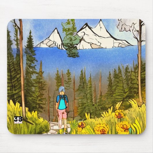 Wilderness Wandern Mousepad (Vorne)